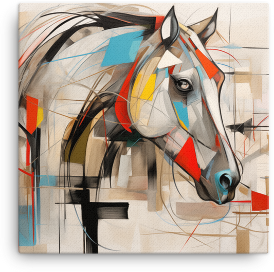 Abstract Equine Grace Canvas Wall Art