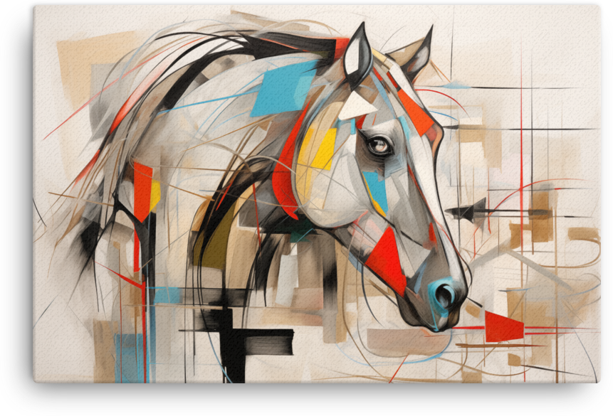 Abstract Equine Grace Canvas Wall Art