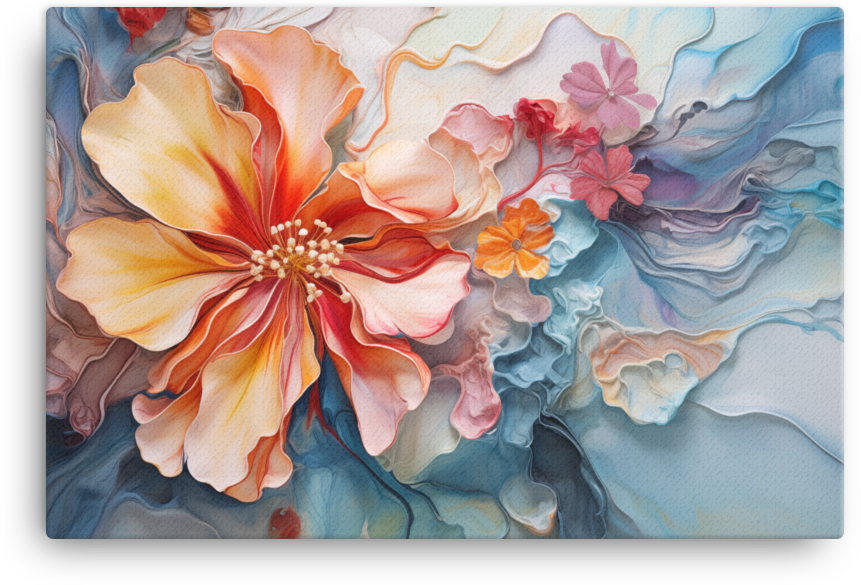 Abstract Floral Elegance Canvas Wall Art wall art