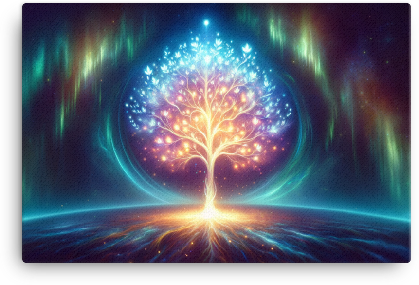 Aurora Mystique Tree Canvas wall art
