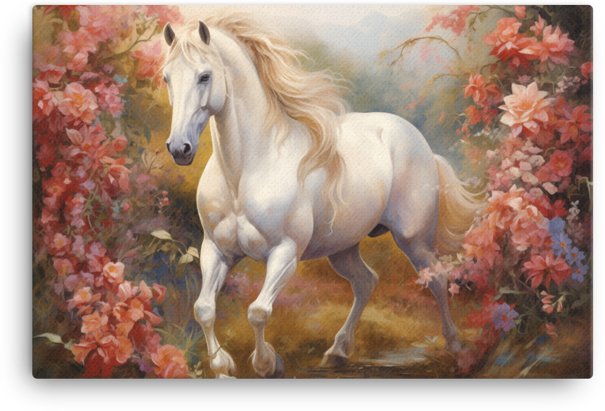 Autumn Elegance Horse Canvas Wall Art