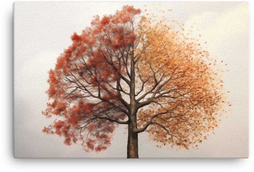 Autumn Whispers Tree Canvas wall art