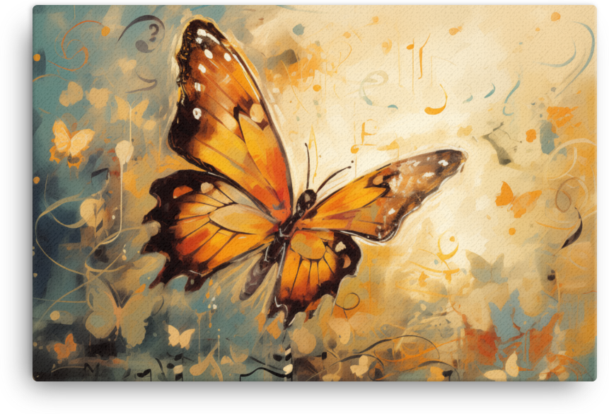 Autumnal Butterfly Melody Canvas