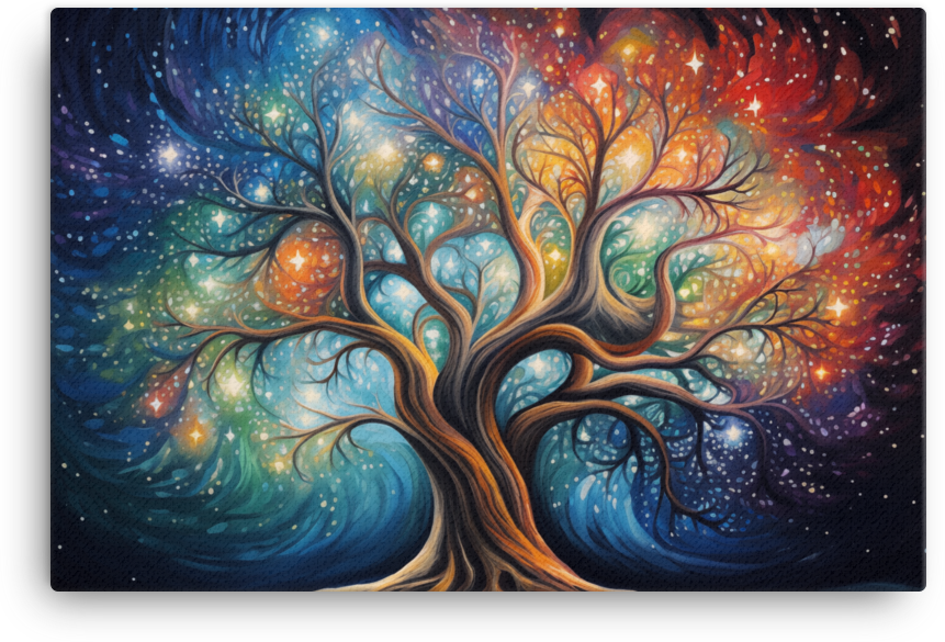Celestial Tree of Harmony Canvas wall art