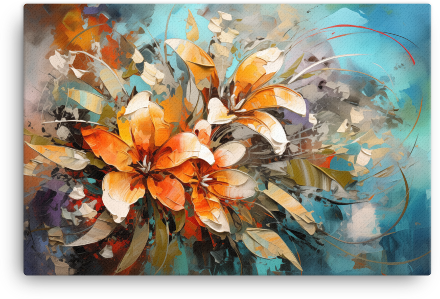 Dynamic Floral Impressions Canvas Wall Art wall art
