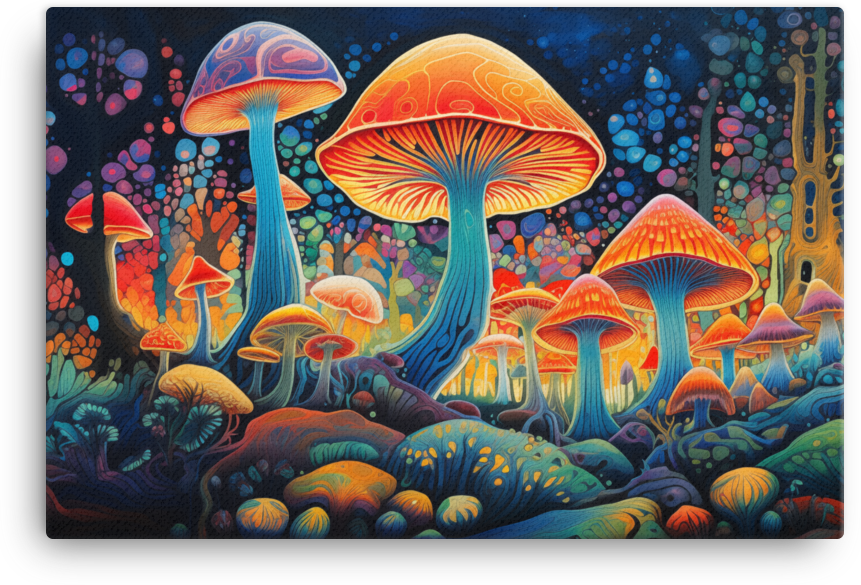 Enchanted Mushroom Forest Spectrum Canvas