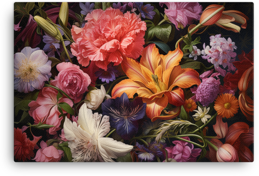 Floral Elegance in Bloom Canvas Wall Art wall art