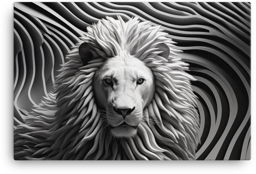 Hypnotic Gaze Lion Canvas Wall Art