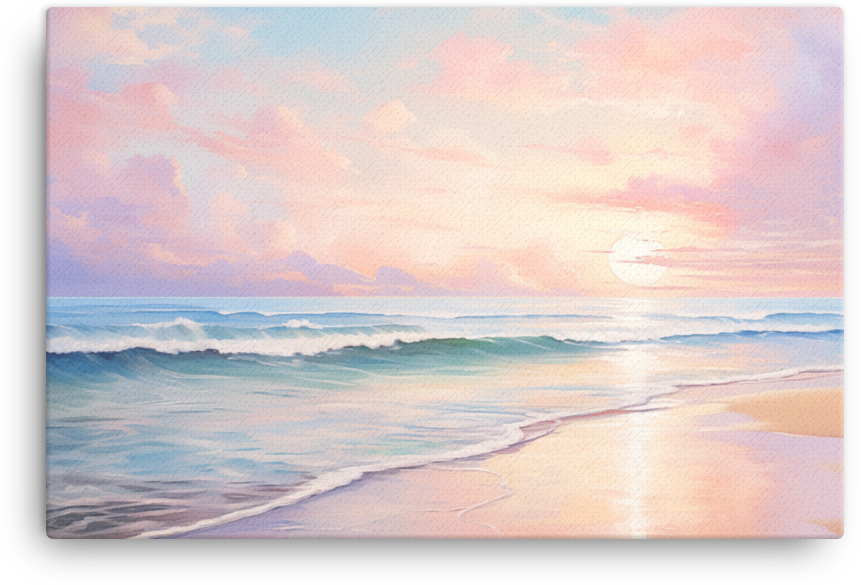 Pastel Coastal Sunrise Canvas wall art