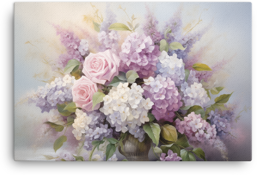 Pastel Floral Symphony Canvas Wall Art wall art