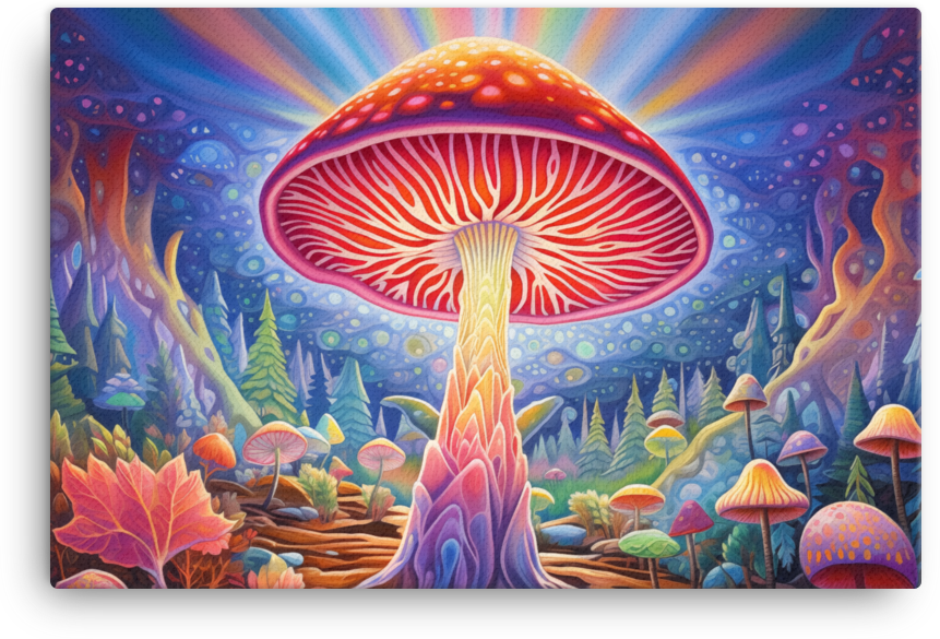 Radiant Mushroom Kingdom Canvas