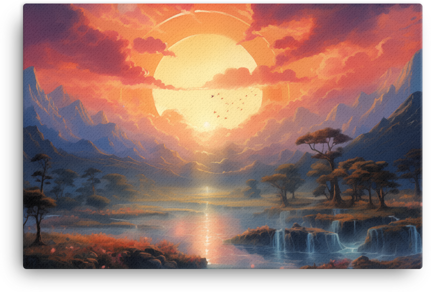 Savannah Sunset Serenity Canvas