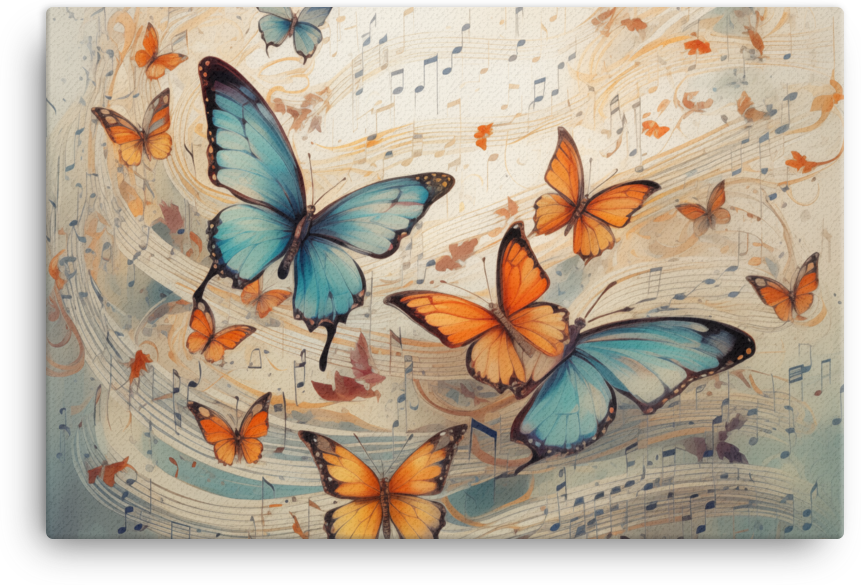 Symphonic Butterflies Harmony Canvas