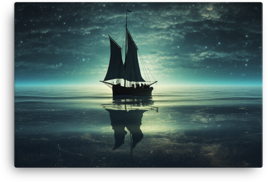 Tranquil Sea Reflection Canvas