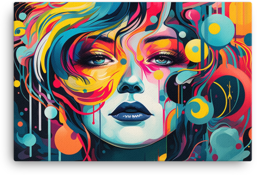 Vibrant Abstract Woman Canvas