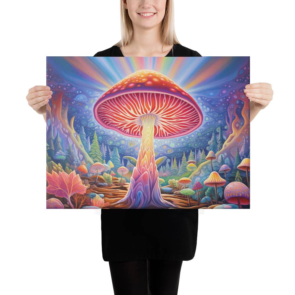Radiant Mushroom Kingdom Canvas