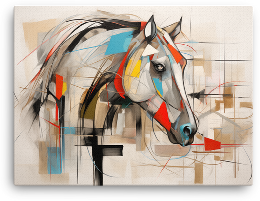 Abstract Equine Grace Canvas Wall Art