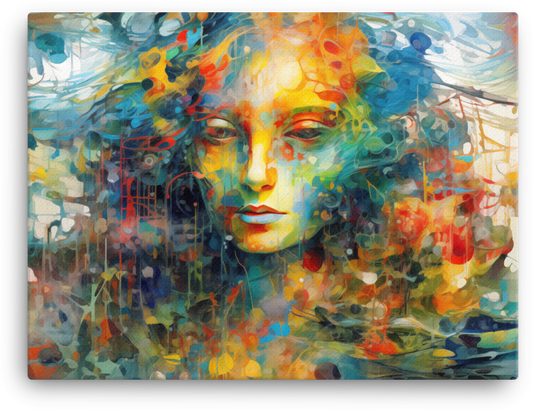 Abstract Essence of a Woman Canvas