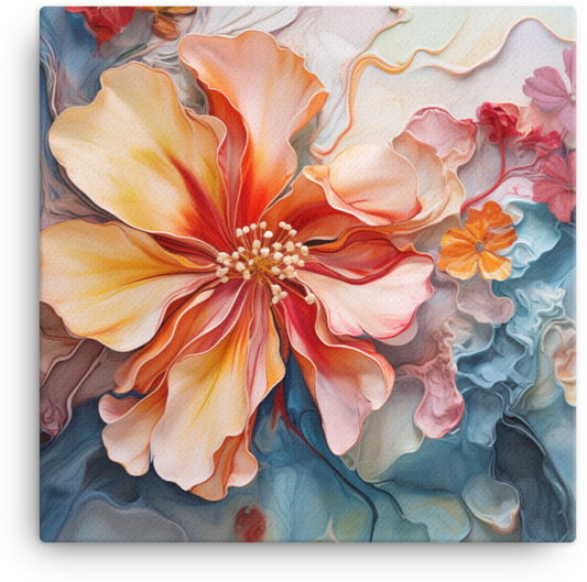 Abstract Floral Elegance Canvas Wall Art wall art