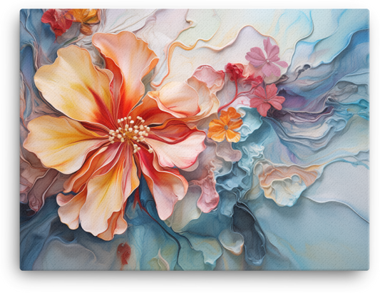 Abstract Floral Elegance Canvas Wall Art wall art