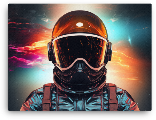 Astronaut in Cosmic Skies Canvas