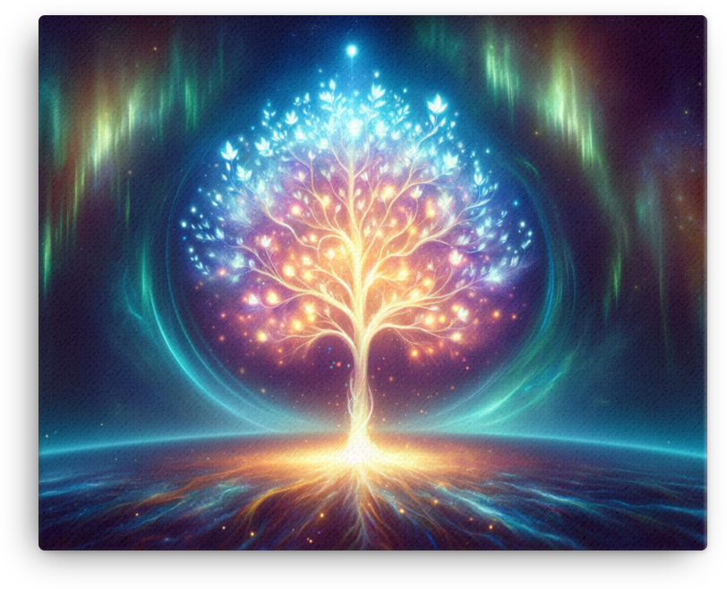 Aurora Mystique Tree Canvas wall art