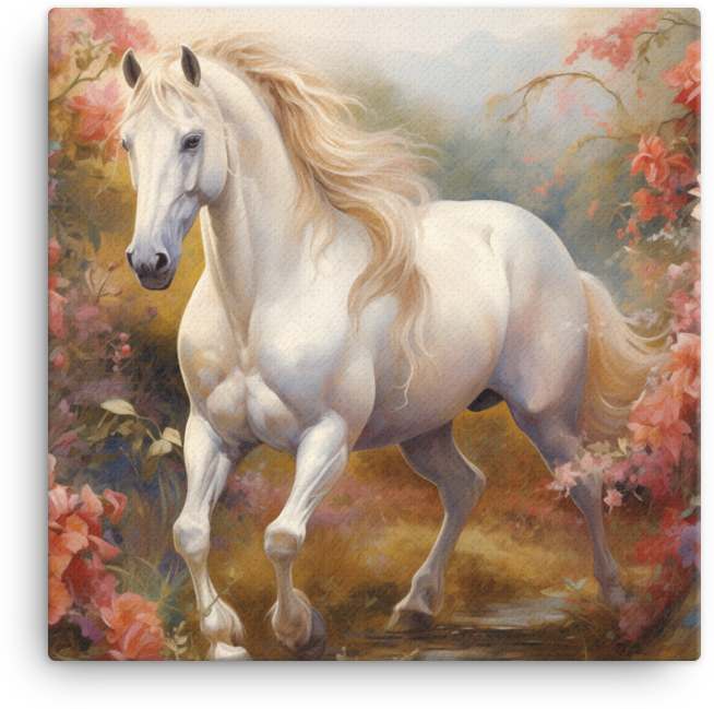 Autumn Elegance Horse Canvas Wall Art