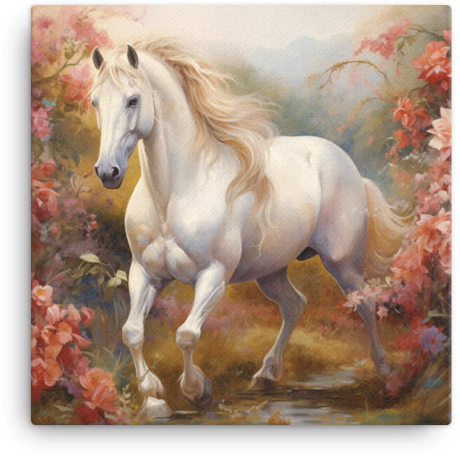 Autumn Elegance Horse Canvas Wall Art