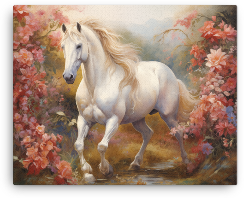 Autumn Elegance Horse Canvas Wall Art