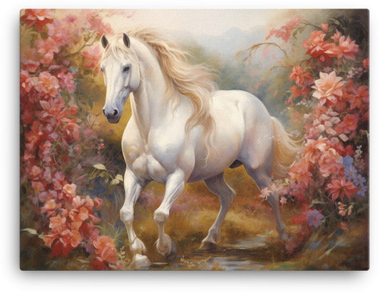 Autumn Elegance Horse Canvas Wall Art