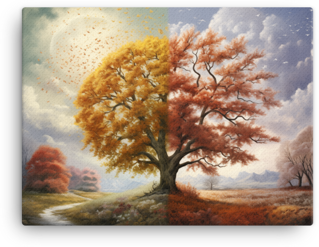 Autumn Whispering Trees Canvas wall art