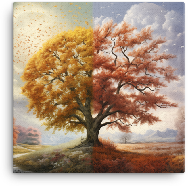 Autumn Whispering Trees Canvas wall art