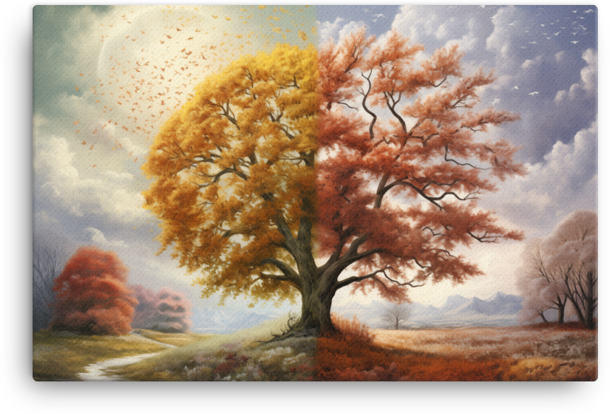 Autumn Whispering Trees Canvas wall art