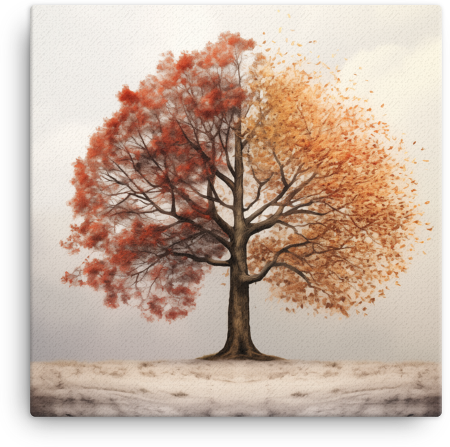 Autumn Whispers Tree Canvas wall art