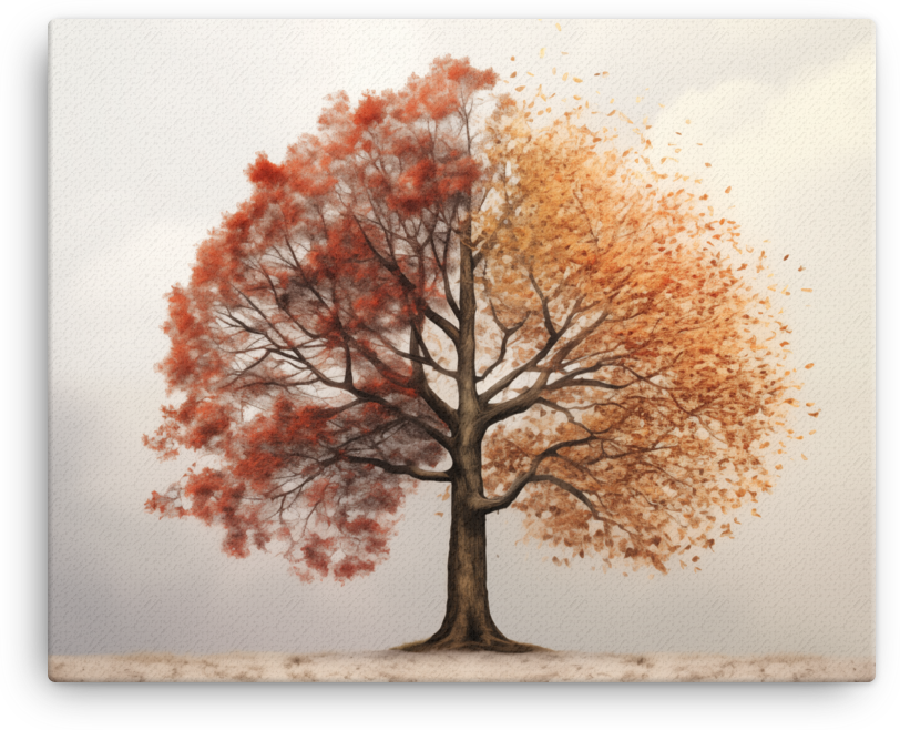 Autumn Whispers Tree Canvas wall art
