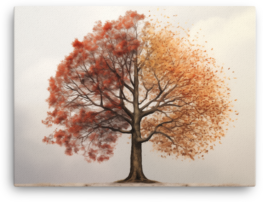 Autumn Whispers Tree Canvas wall art