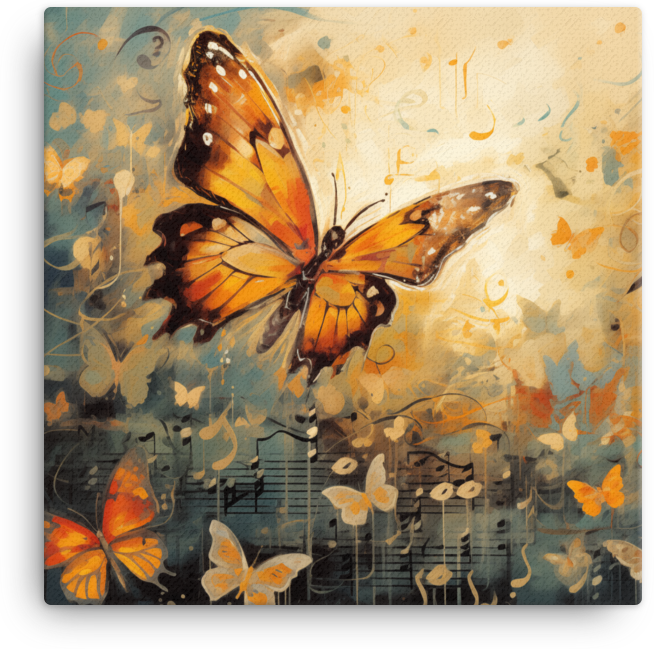Autumnal Butterfly Melody Canvas