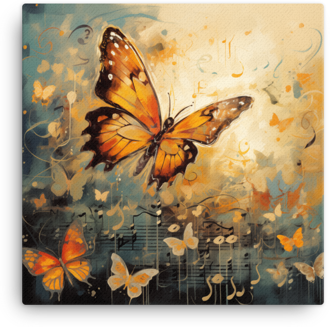 Autumnal Butterfly Melody Canvas