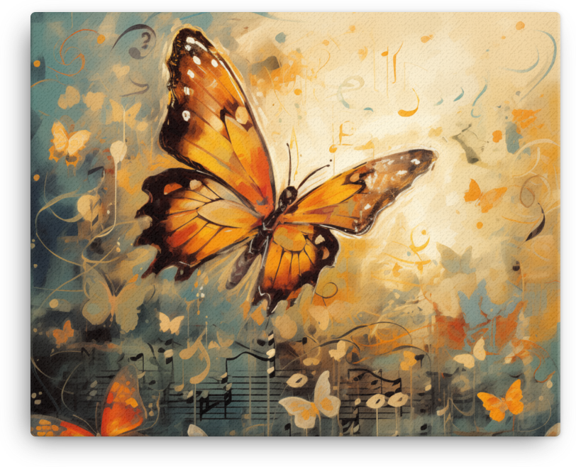 Autumnal Butterfly Melody Canvas