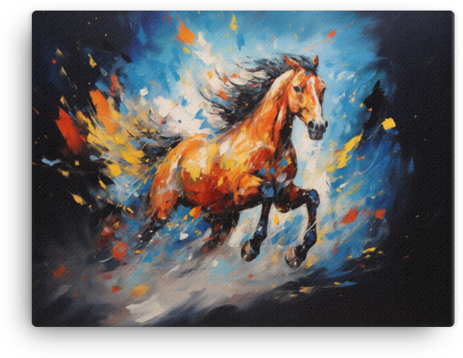 Blazing Spirit Horse Canvas Wall Art