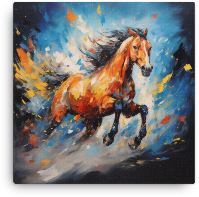 Blazing Spirit Horse Canvas Wall Art