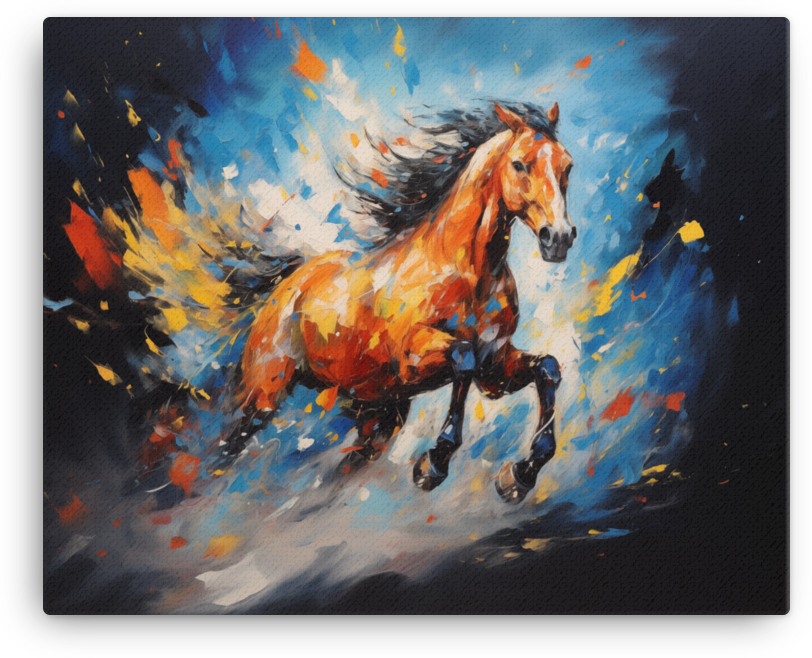 Blazing Spirit Horse Canvas Wall Art