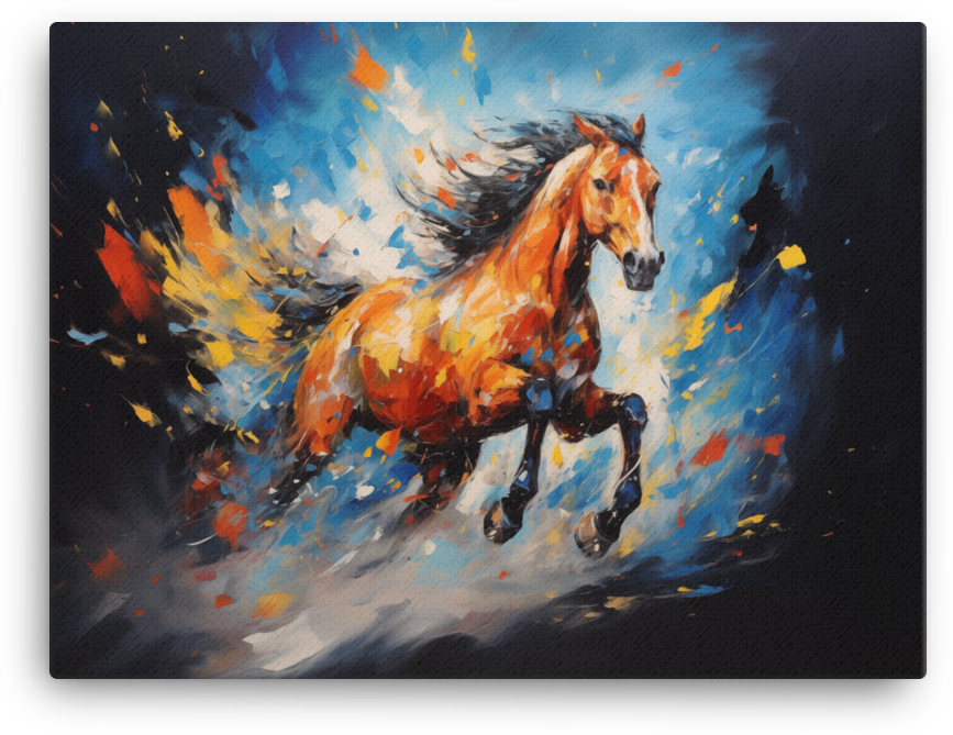 Blazing Spirit Horse Canvas Wall Art