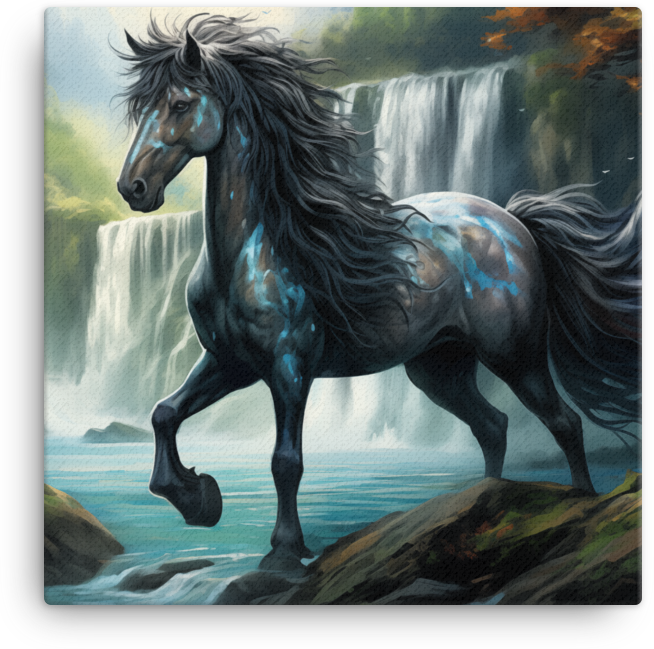Cascade Majesty Horse Canvas Wall Art