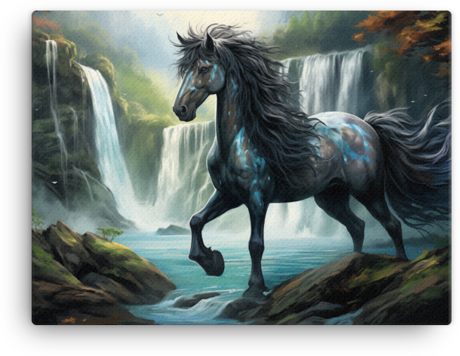 Cascade Majesty Horse Canvas Wall Art