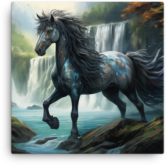 Cascade Majesty Horse Canvas Wall Art