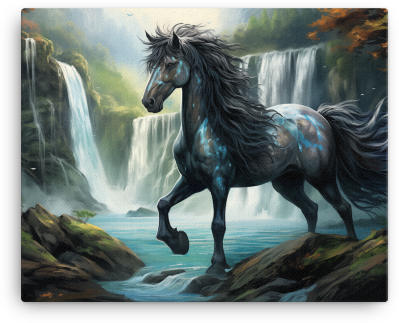 Cascade Majesty Horse Canvas Wall Art