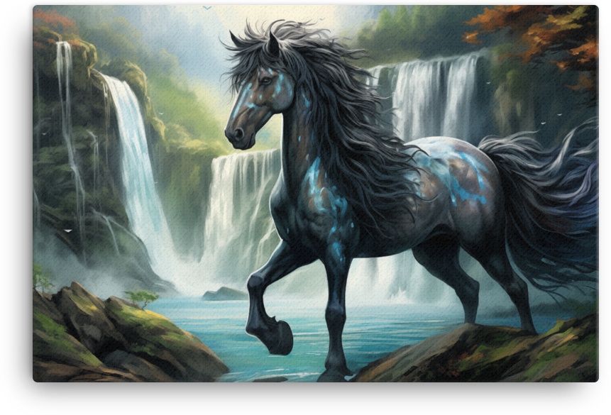 Cascade Majesty Horse Canvas Wall Art