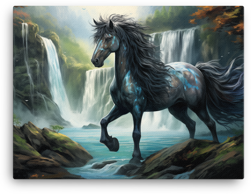 Cascade Majesty Horse Canvas Wall Art