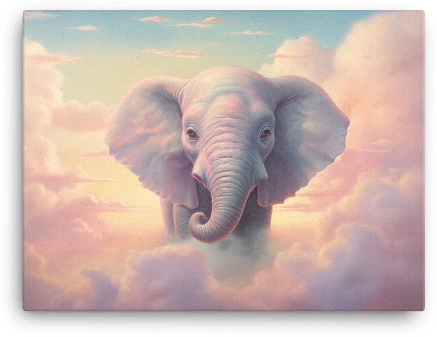 Celestial Dreams Elephant Canvas Wall Art